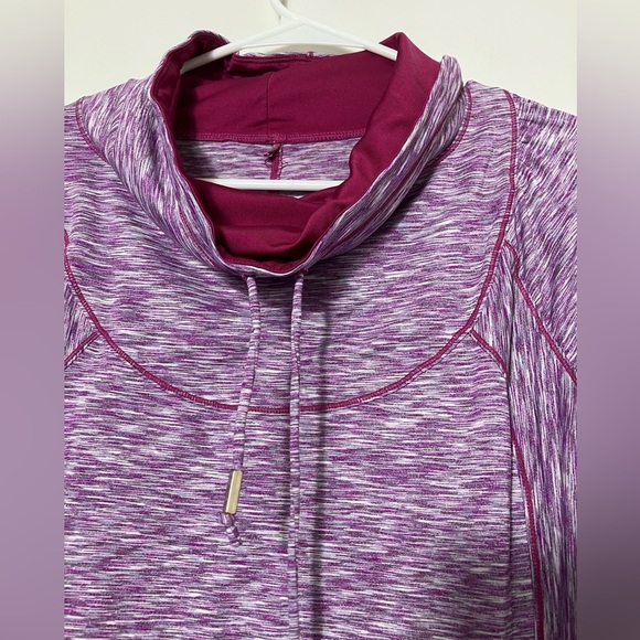 Prana Pullover Sweater Sz M Purple Pockets High Neck Hiking‎ Outdoors - Picture 4 of 9